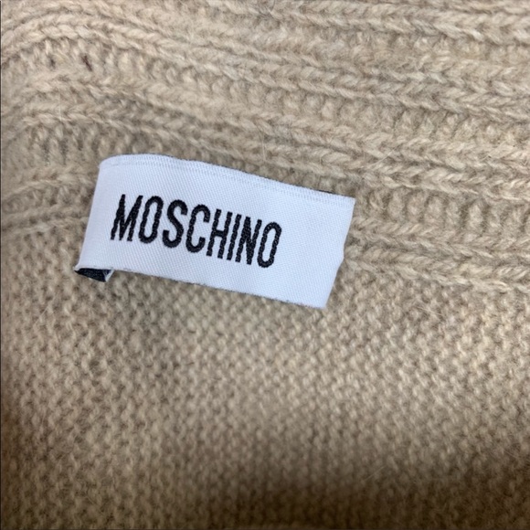 Moschino AEFFE SPA dress 10 Gold crochet knit wool - Picture 4 of 8